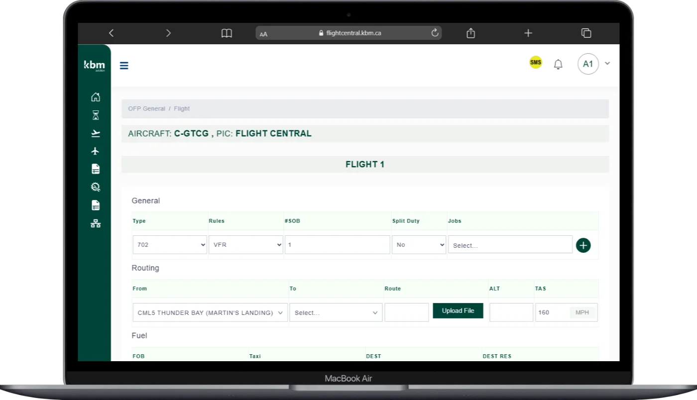FlightCentral - Aircraft Operations Platform - Aviation case study screenshot
