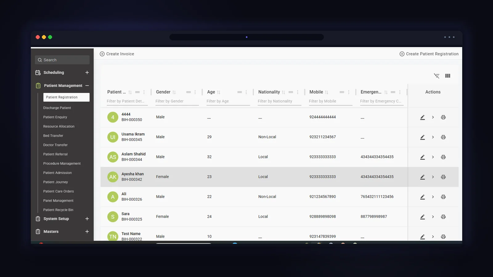 Buch International Hospital — Healthcare ERP System